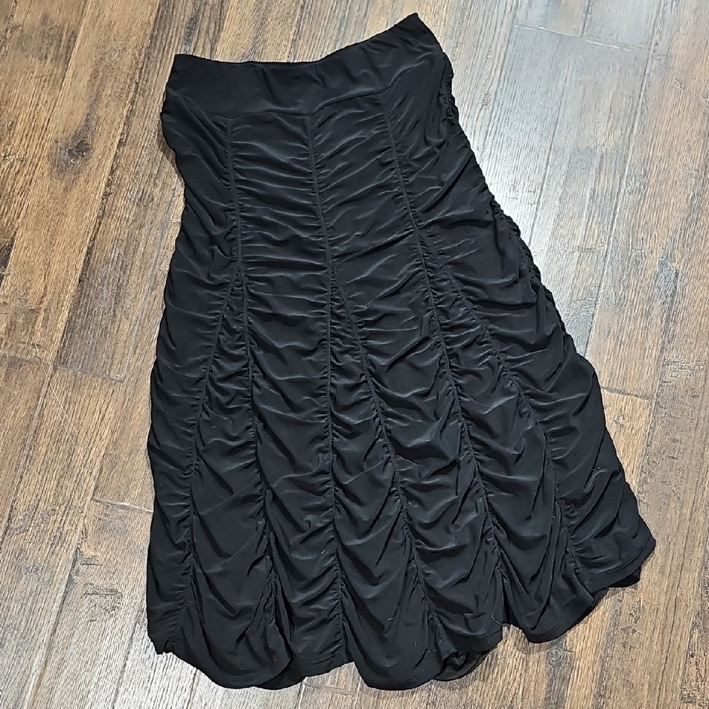 Tribal Black A-Line Ruched Skirt Witch Costume Gothic - Picture 1 of 6